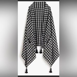 J. Crew Buffalo plaid shawl/wrap